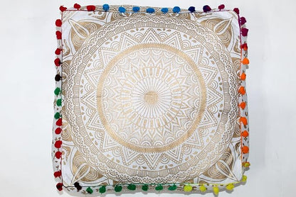 CRAFT KALA Gold Large Hippie Mandala Meditation Floor Ottoman Pillow Cushion - Image 7