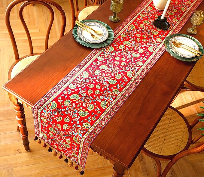 13×72 Inch Table Runner, Retro-Luxury Tassels Series - Image 8