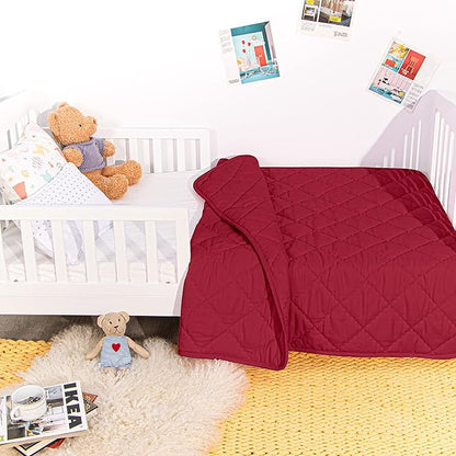 NTBAY Down Alternative Toddler Comforter, Lightweight and Warm Solid Color Baby - Image 7