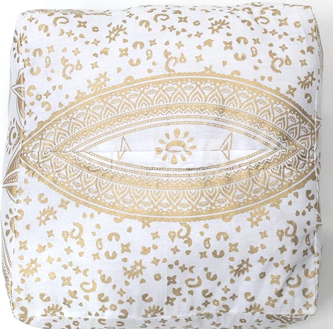 CRAFT KALA Gold Large Hippie Mandala Meditation Floor Ottoman Pillow Cushion - Image 8
