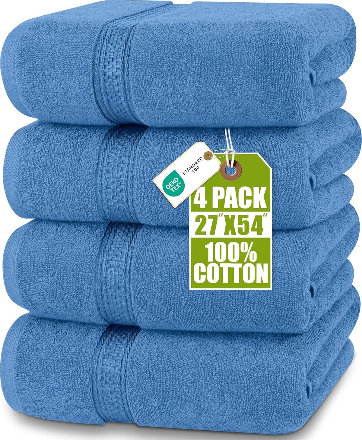 utopia towels 4 pack premium bath towels, 27x54 shown in use
