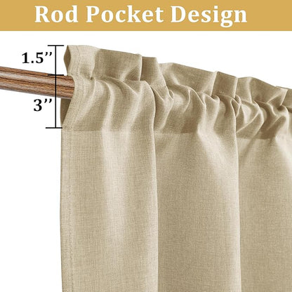 JIUZHEN Faux Linen Window Valance - Image 3