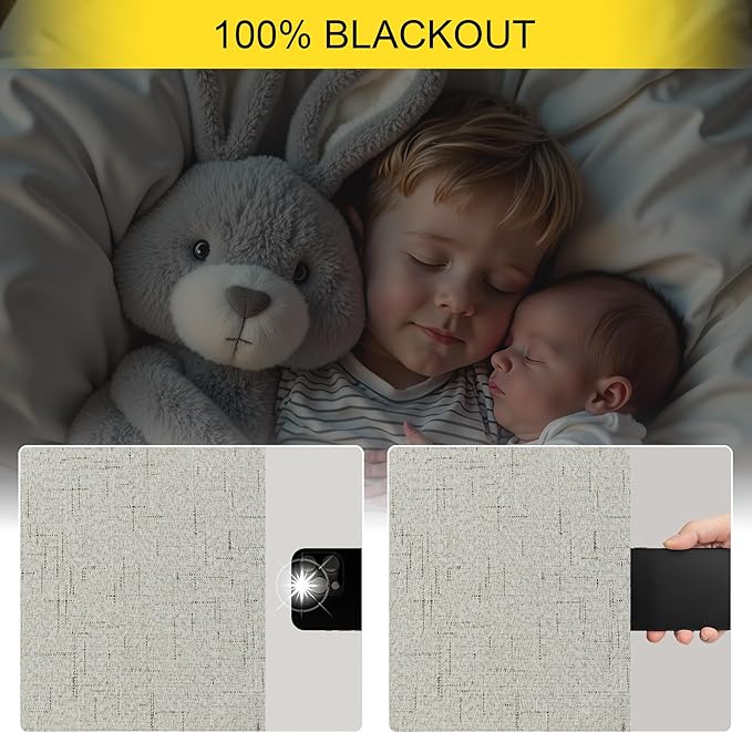 Blackout Linen Curtains 96 Inches Long - Image 4
