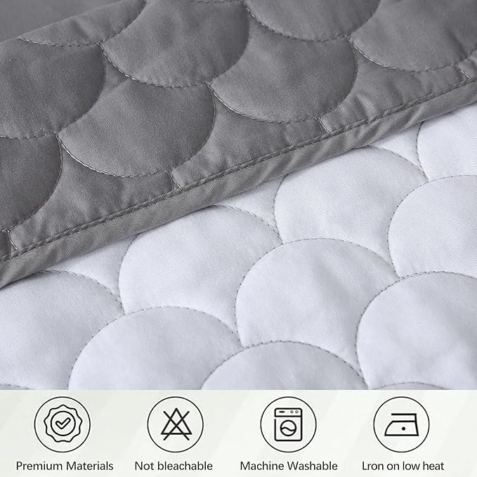 King Size Gray Bed Skirt with 14-Inch Drop, Easy Fit Wrap-Around Cover - Image 4