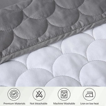 King Size Gray Bed Skirt with 14-Inch Drop, Easy Fit Wrap-Around Cover - Image 4