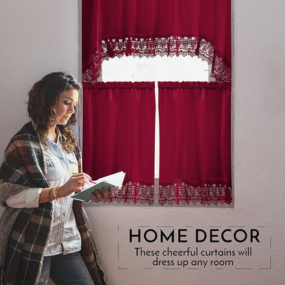 American Linen Café Curtains for Kitchen, Bathroom Curtains - Image 4
