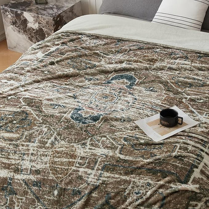 Oversized Vintage Pattern Blanket 120x120 Inches, Giant 10'x10' - Image 5