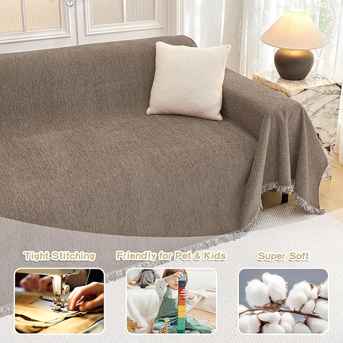 MYSKY HOME Couch Cover for Dogs, Washable Couch Covers, Non Slip Couch Sofa - Image 3