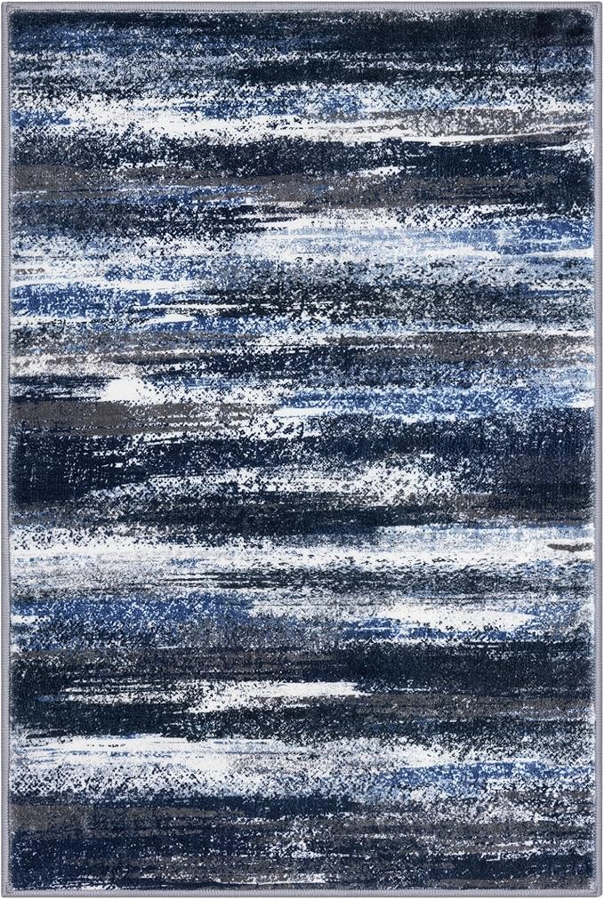 Modern Abstract Entryway Rug Indoor 2x3 Washable Rug Non-Slip Soft Small Area - Image 9