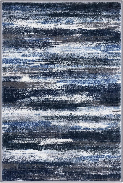 Modern Abstract Entryway Rug Indoor 2x3 Washable Rug Non-Slip Soft Small Area - Image 9