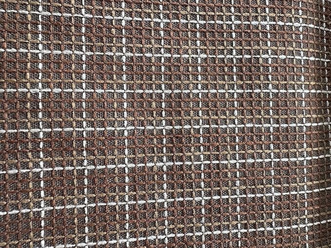 OctoRose 3 Side Zipper Upholstery Checked-Brown, Full Size Tweed Futon Cover by OctoRose