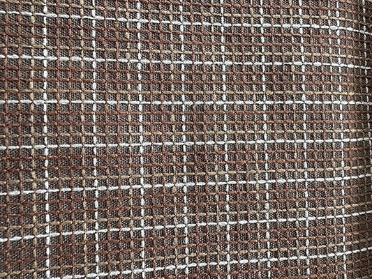 OctoRose 3 Side Zipper Upholstery Checked-Brown, Full Size Tweed Futon Cover by OctoRose