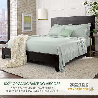 Pure Bamboo Split King Sheets, Genuine 100% Organic Viscose Derived from Bamboo - Image 2