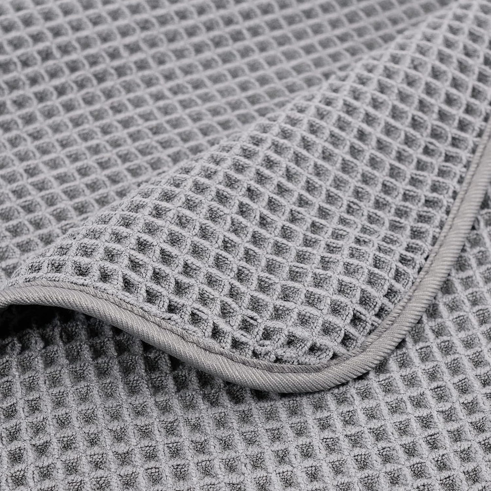 POLYTE 430 GSM Poly Blend Microfiber Quick Dry Waffle Bath Towel, 30x60 in
