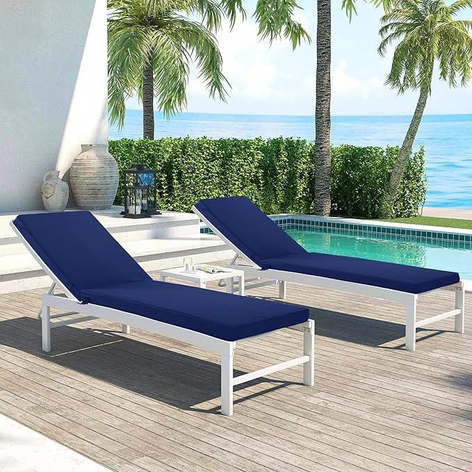 Chaise Lounge Cushions Outdoor Set of 2 - Image 2