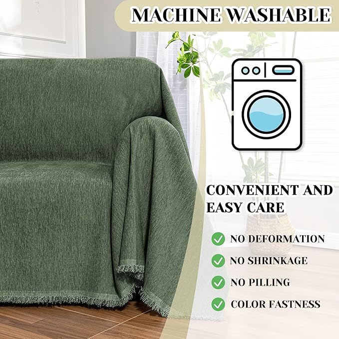 MEETSKY Small Couch Cover Oversized Armchair Sofa Cover Washable - Image 5