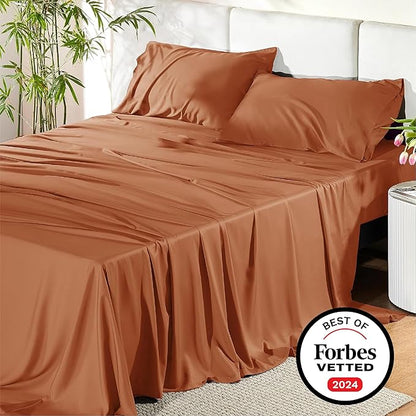 Bedsure Queen Sheet Set, Rayon Derived from Bamboo, Cooling Sheets, Breathable - Image 7