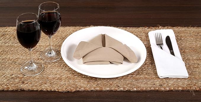 Ramanta Home Jute Braided Natural Burlap Runner 13x36 Inches, Reversible Boho - Image 3