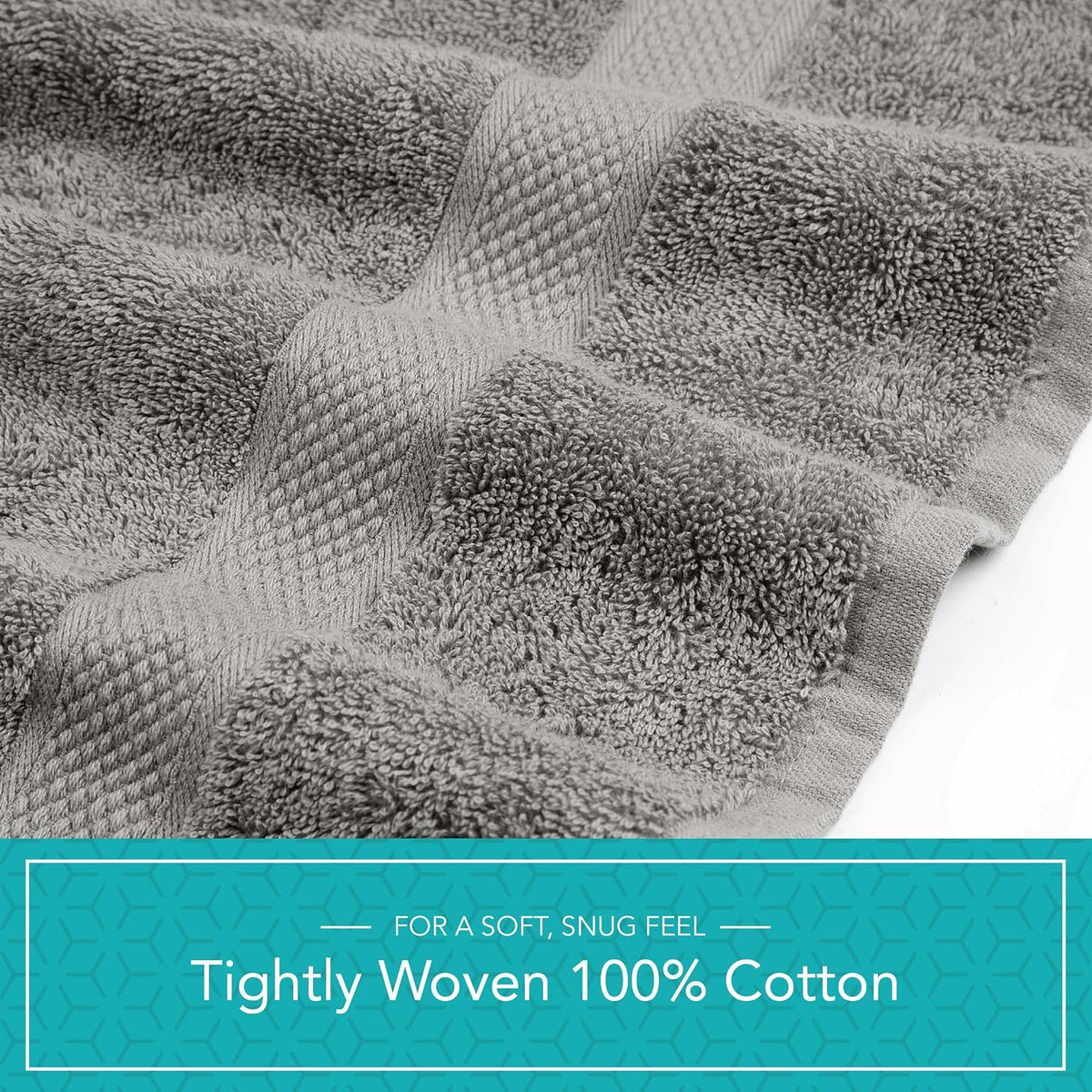 pleasant home gray bath towels set of 6, package contents