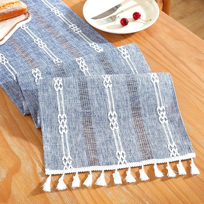 Farmhouse Table Runner, Rustic Cutout Table Runners by SIELUNO