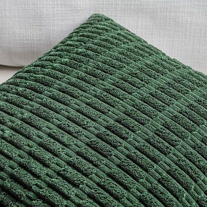 Fancy Homi 4 Packs Hunter Green Decorative Throw Pillow Covers 20x20 Inch - Image 4