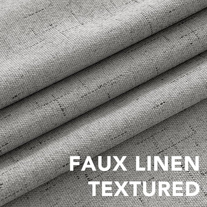 H.VERSAILTEX Linen Blackout Curtains 108 Inches Long 100% Blackout Thermal - Image 4