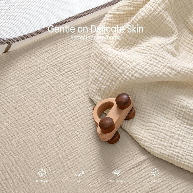 lulumoon Pack N Play Sheets: Soft & Breathable Playard Sheets - Image 4