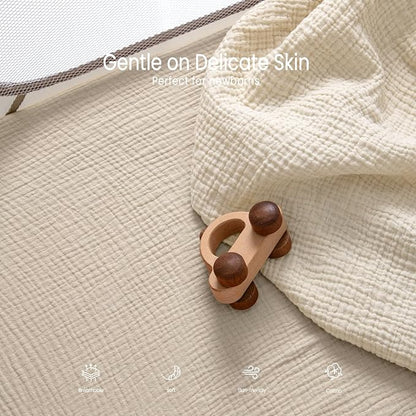 lulumoon Pack N Play Sheets: Soft & Breathable Playard Sheets - Image 4