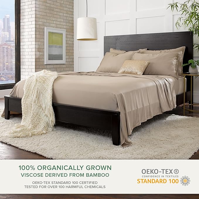 Pure Bamboo Full Sheets, Genuine 100% Organic Viscose Derived from Bamboo Bed - Image 2