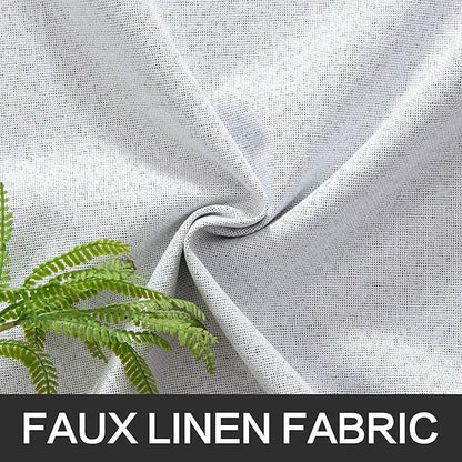 MIULEE Linen Blackout Curtains for Bedroom Solid 100% Blackout Thermal - Image 5