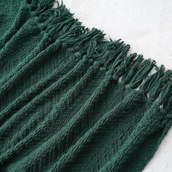 BATTILO HOME Forest Green Throw Blanket - Image 9