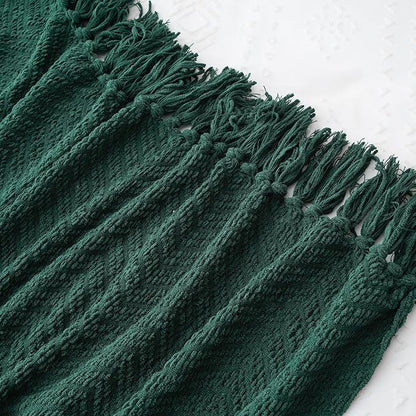 BATTILO HOME Forest Green Throw Blanket - Image 9