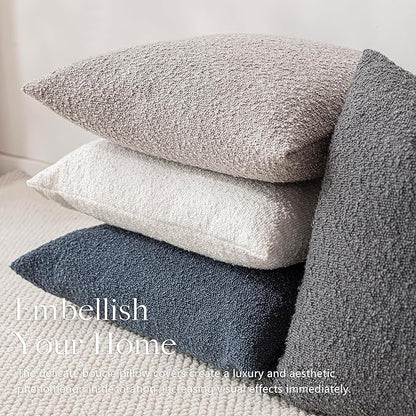 Foindtower Set of 2, Decorative Textured Boucle Throw Pillow Covers Accent - Image 6
