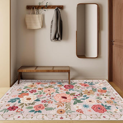 DUKINO 3x5 Area Rug, Floral Rugs - Image 4