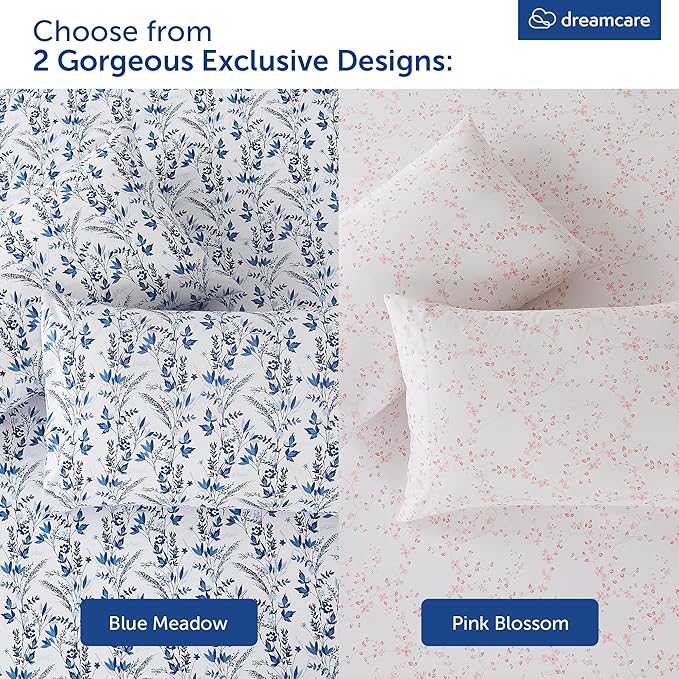 DREAMCARE King Size Floral Sheets - Image 4