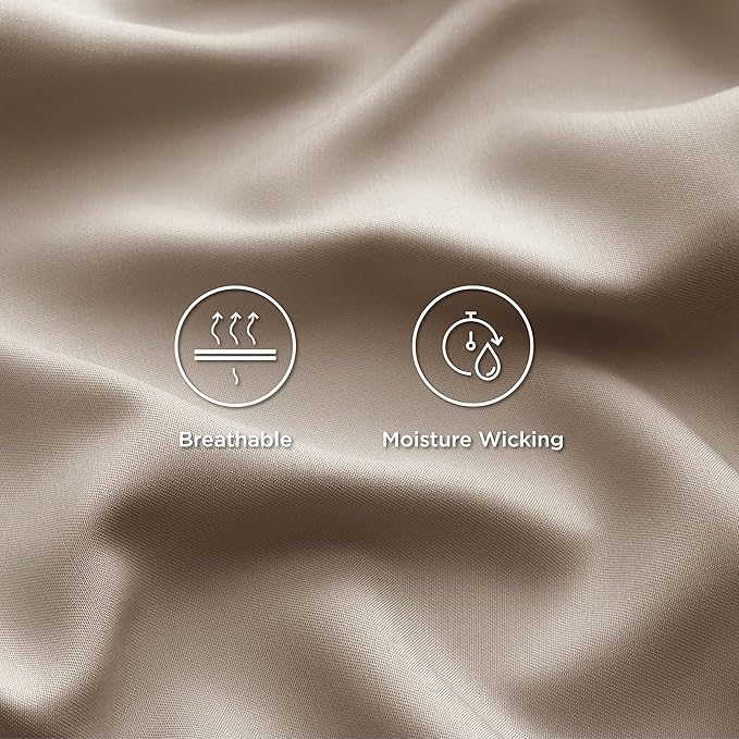 Bedsure California King Sheet Sets, Cooling Sheets, Rayon Derived from Bamboo - Image 4