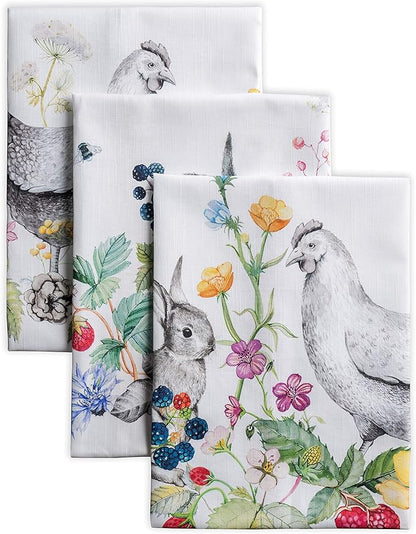 Maison d' Hermine Kitchen Towels Set of 3 100% Cotton 27.50" x 20" Reusable by MaisondHermine