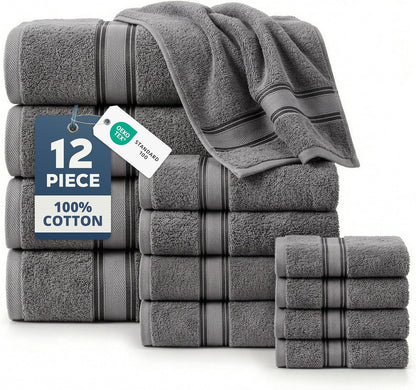 lane linen bath towel set 100% cotton 12, main product view