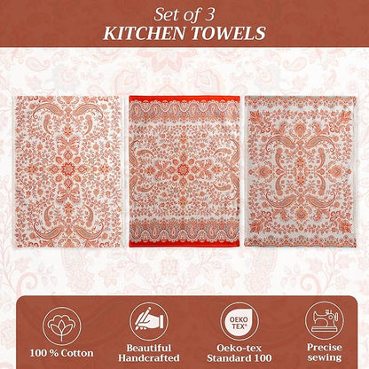 Maison d' Hermine Kitchen Towels Set of 3 100% Cotton 20" x 27.5" Reusable - Image 2