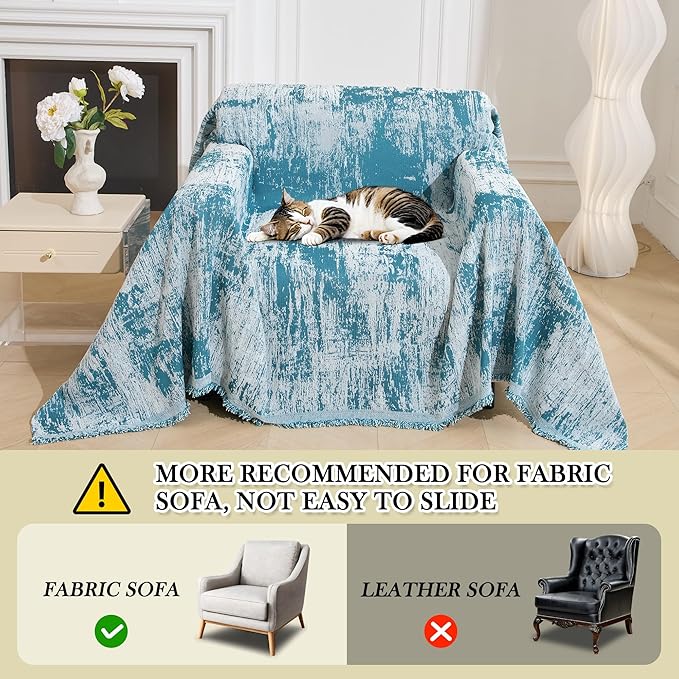 MEETSKY Small Couch Cover Oversized Chair Cover Washable Boho Recliner Slipcover - Image 7