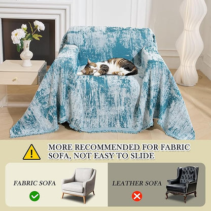 MEETSKY Small Couch Cover Oversized Chair Cover Washable Boho Recliner Slipcover - Image 7