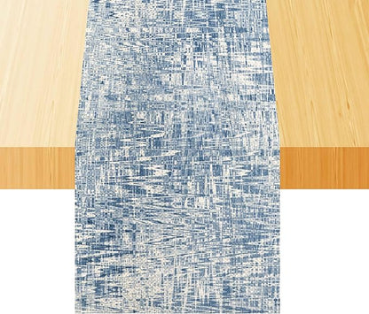 Blue Table Runner Modern Art Table Runner 72 Inches Long Dresser Scarves Coffee by Clxse