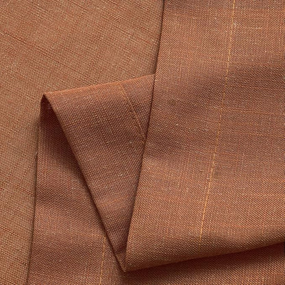 Linen Valance for Windows 2 Panels, Terracotta Rod Pocket Light Filtering Semi - Image 3