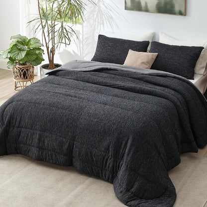 bedsure queen comforter set, reversible cooling & all-season, main product view