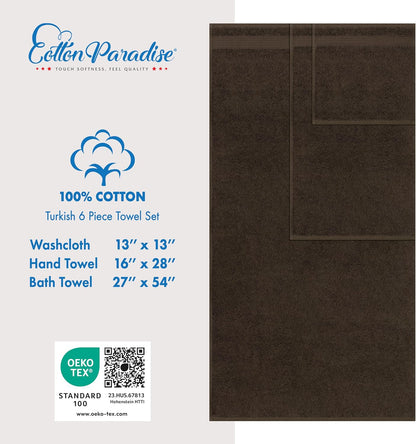 cotton paradise 100% cotton turkish towel set, soft, side view