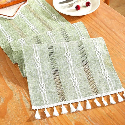 Farmhouse Table Runner, Rustic Cutout Table Runners by SIELUNO