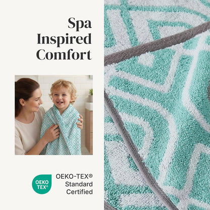 modern threads 6 piece bath towel set –, side view