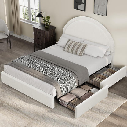 garvee full size bed frame with storage drawers, close-up detail