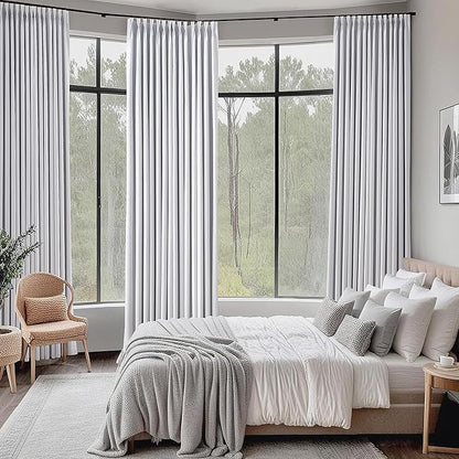 White Blackout Curtains 96 Inches Long - Image 8