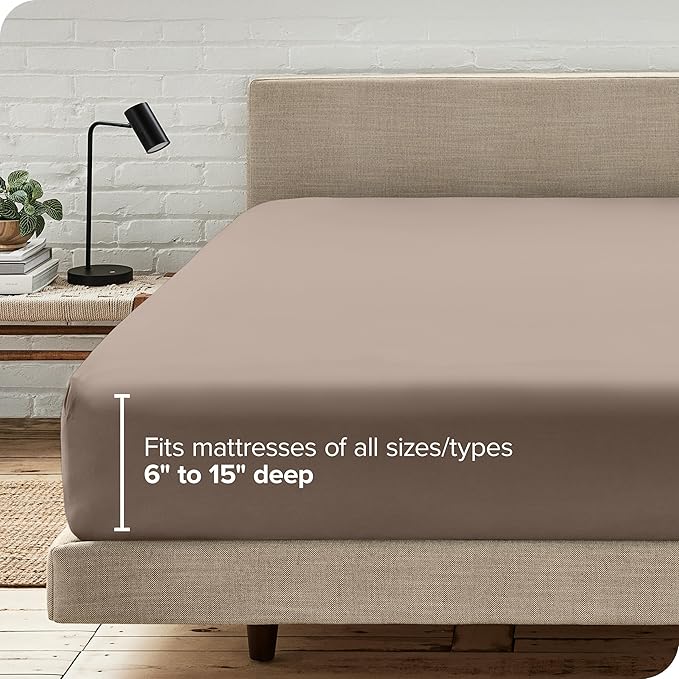 Bare Home Fitted Bottom Sheet Full Size - Image 6